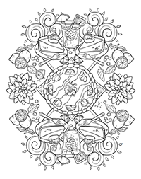 Keylime Coloring Book Page
